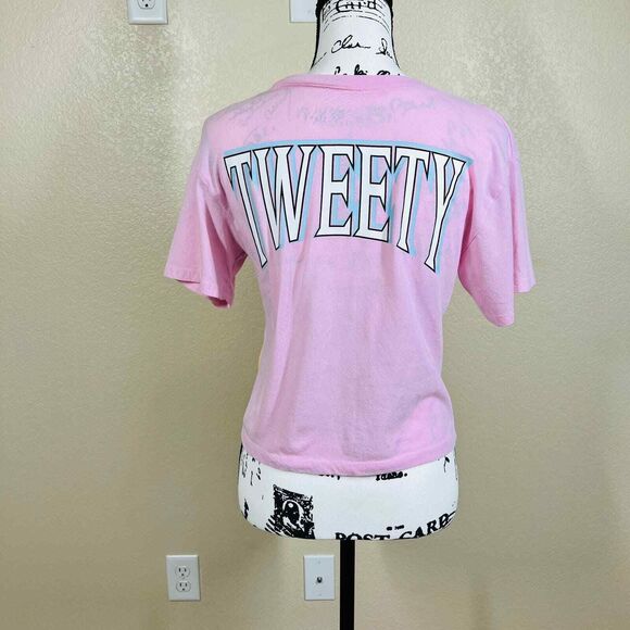 Looney Tunes pink tweety short sleeve tee size S love tribe baddie academia - Picture 5 of 10